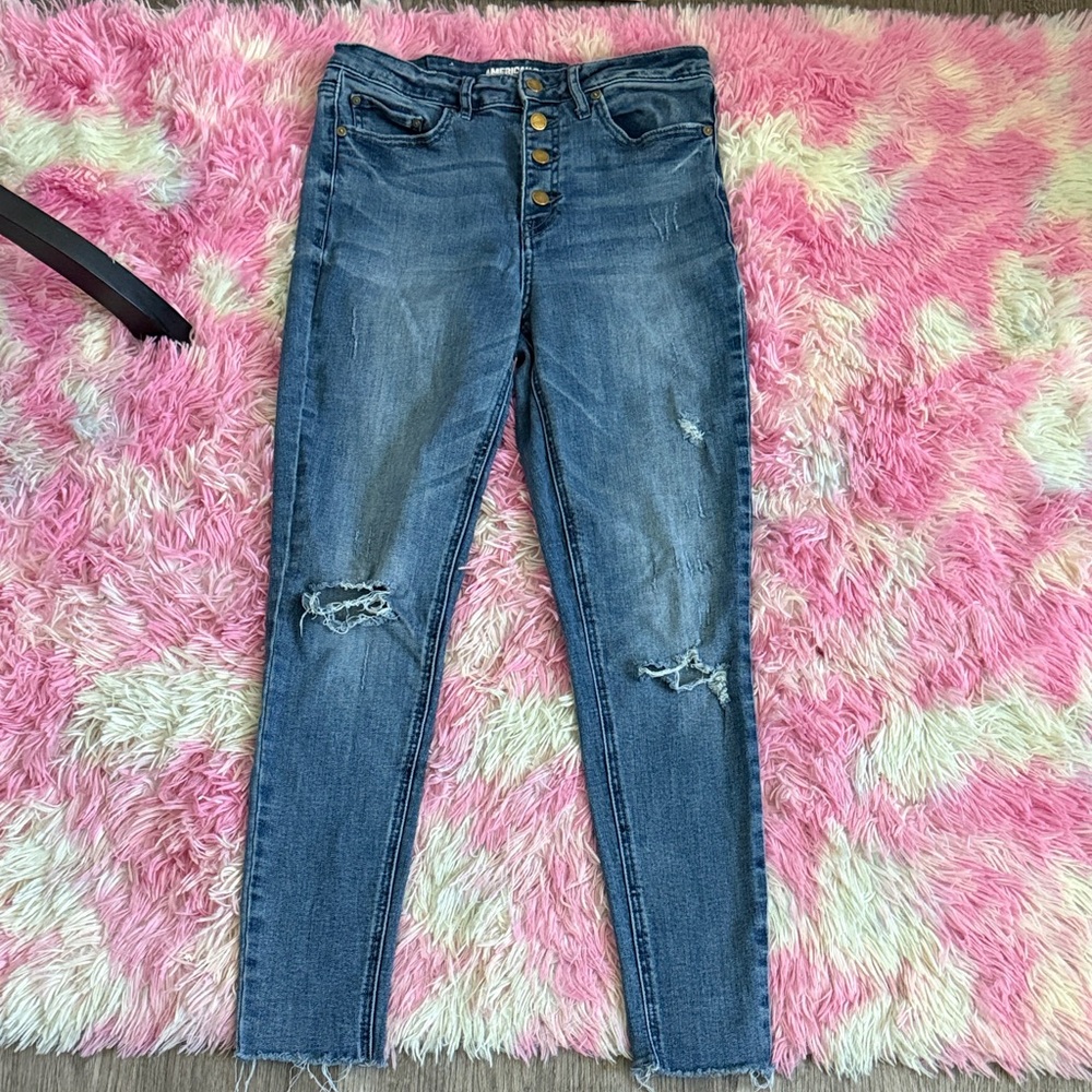 American Rag Denim Skinny Jeans with Distressed Details